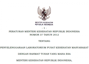 Download Peraturan Menteri Kesehatan Republik Indonesia Nomor 37 Tahun 2012