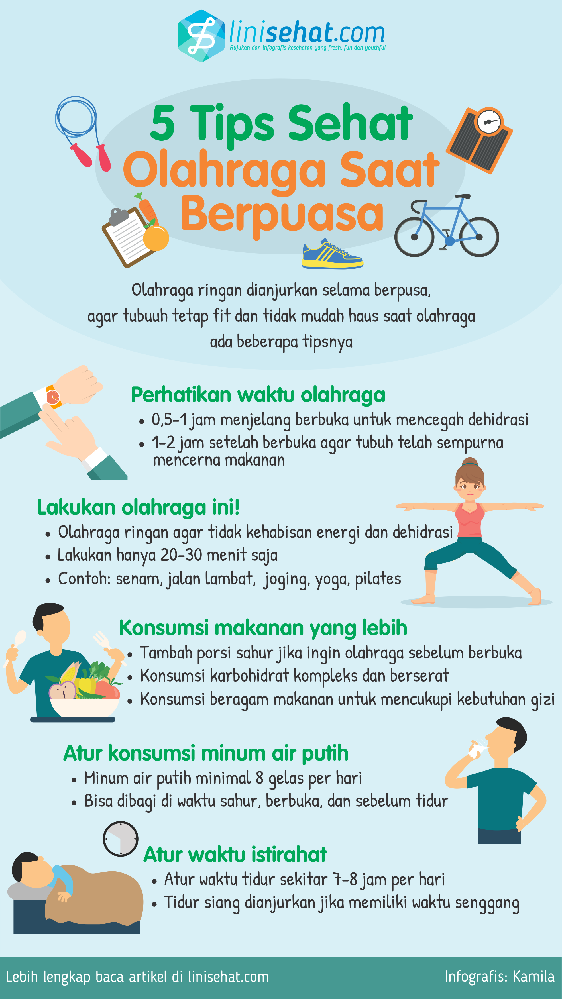 5 Tips Sehat Berolahraga Saat Puasa - linisehat.com