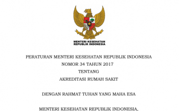 Download Peraturan Menteri Kesehatan Republik Indonesia Nomor 34 Tahun 2017 Tentang Akreditasi Rumah Sakit