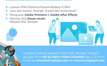 Lowongan Kerja Video Editor linisehat.com