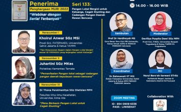 Pangan Lokal Bergizi untuk Keluarga, Cegah Stunting dan Cadangan Pangan Daerah Rawan Bencana