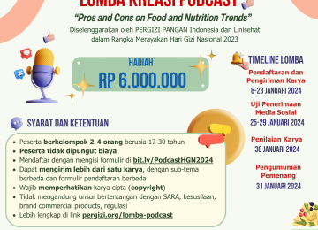PANDUAN LOMBA PODCAST “PROS AND CONS ON FOOD AND NUTRITION TRENDS”