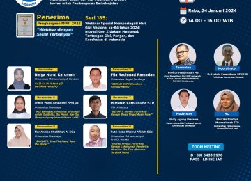 Webinar Spesial Memperingati Hari Gizi Nasional ke-64 tahun 2024: Inovasi Gen Z dakam Menjawab Tantangan Gizi, Pangan, dan Kesehatan di Indonesia